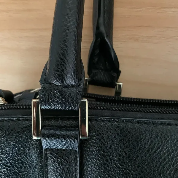 Guess Leather Handbag Black/Coal Top Handle Bag - Image 12