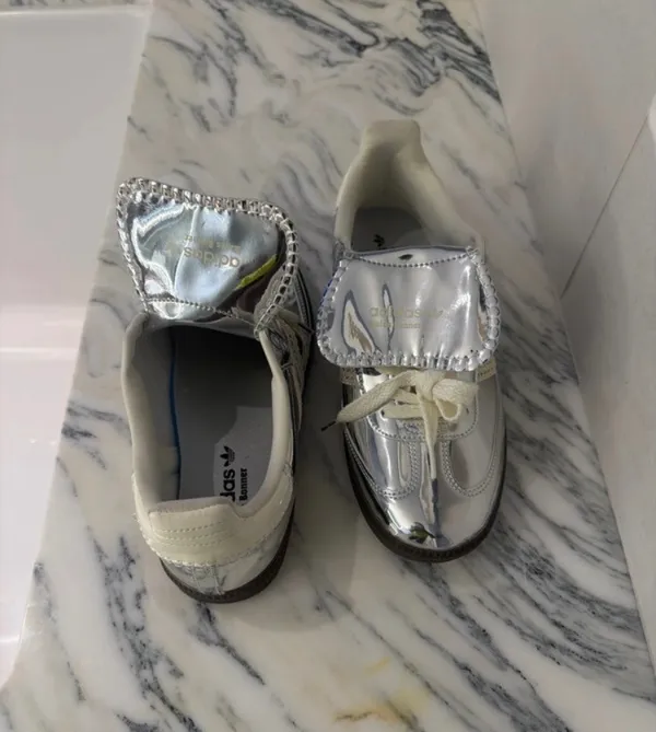 adidas Samba x Wales Bonner Low Silver Metallic - Image 8