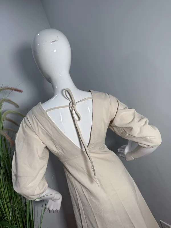 Commence Cotton & Linen Button-Front Knotted Long Dress size XS - Image 10