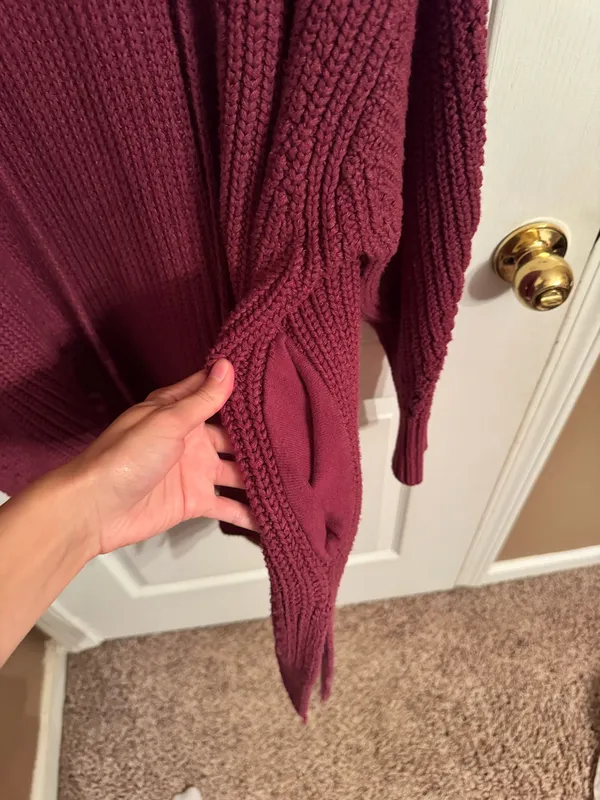 Free People Burgundy Cardigan - Image 4