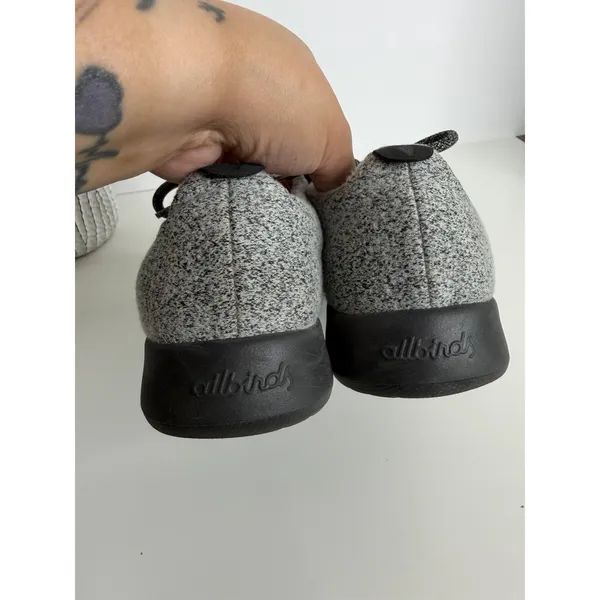 Allbirds Women's Wool Runner Gray Black Merino Wool Sneakers Size 8 Normcore - Image 6
