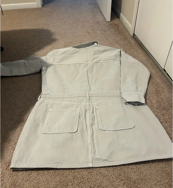 Abercrombie & Fitch Light Gray Shirt Dress - Image 8