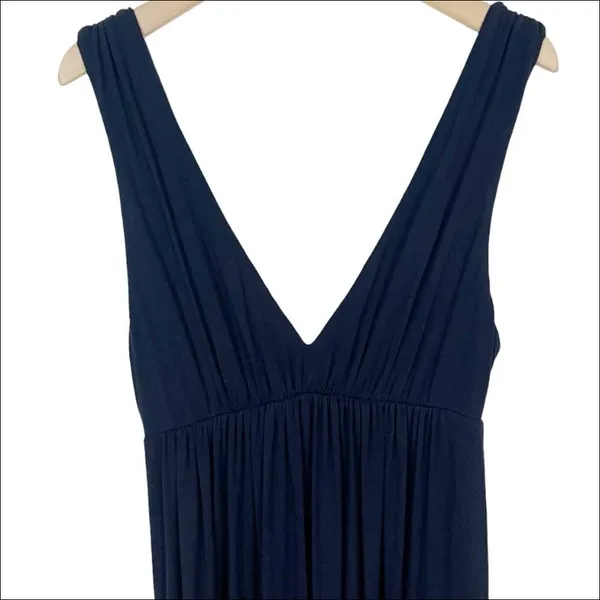 J. Crew Navy Blue Sleeveless Plunging V-Neck Maxi Dress Size XS - Image 4