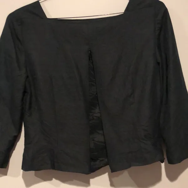 Ann Taylor Silk Square Neckline Cropped Blouse - Image 5