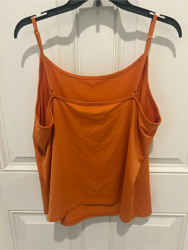 Lane Bryant Slim-Strap Scoop Tank Top - Rust Orange - Image 5