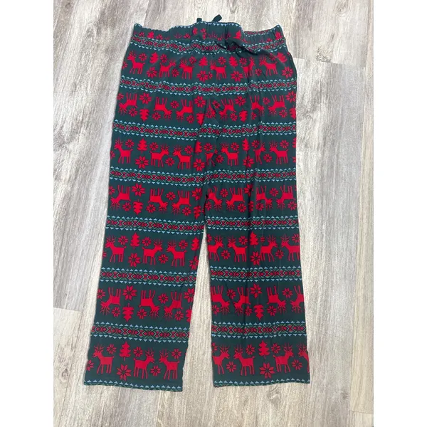 Hanna Andersson Soft‎ Womens XL Tencel Pajama Set Green Red Reindeer Fair Isle - Image 7