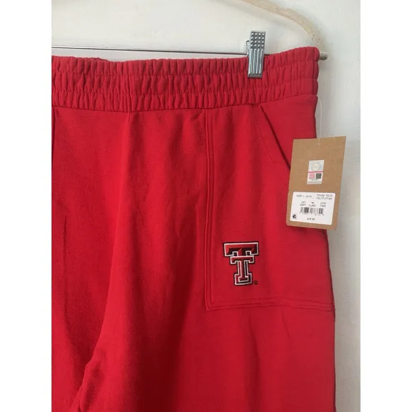 NWT Rivalry Threads Texas Tech Red Wide Leg Fleece Lined Sweatpants Womens Large - Image 3