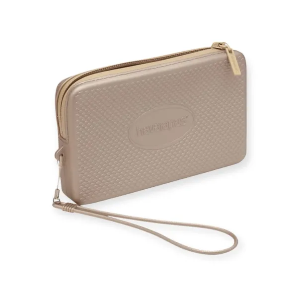 new Havaianas 𖣴 Water Resistant Wristlet Mini Bag 𖣴 Rose Gold 𖣴 Clutch Makeup 𖣴 - Image 2
