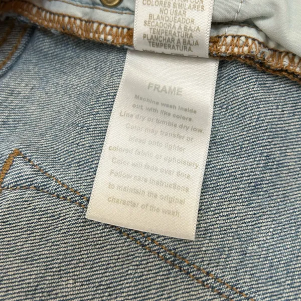 FRAME Denim Le Cutoff Distressed Raw Hem Denim Shorts - Image 8