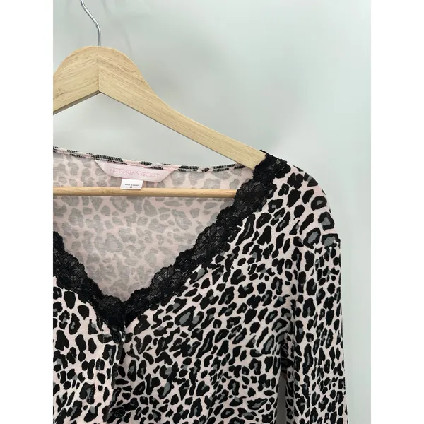 Victoria's Secret Cardigan Size S Pink Black‎ Cheetah Mean Girls Y2K Preppy - Image 5