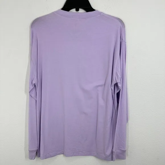 SKIMS Soft‎ Lounge Long Sleeve Henley Top Lavender Purple XXS NWOT - Image 2