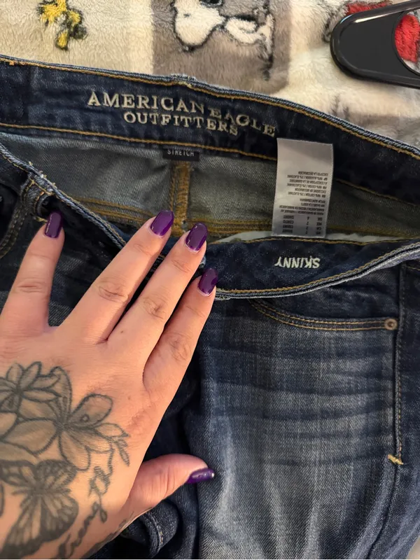 American Eagle Skinny Jeans Women’s Size 2 Short Medium Wash Stretch - Image 6