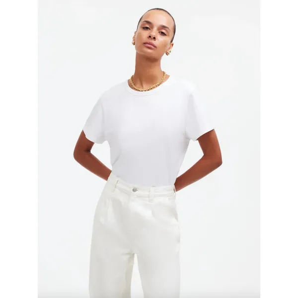 Madewell The Harlow Wide Leg Jean Airy Denim Baggy White High Waist US 31 NWT - Image 5