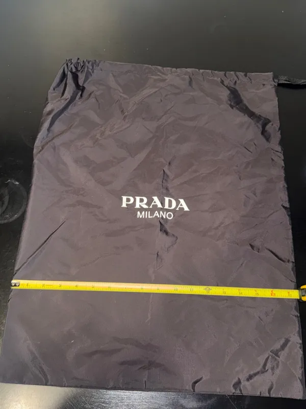 Prada Black Nylon Logo Drawstring Bag - Image 7