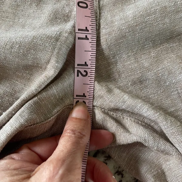 Old Navy Linen Blend Wide Leg Pants Women Large Tan Coastal Minimalist High Rise - Image 8