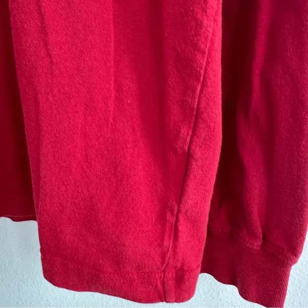 Carhartt red long-sleeve off the shoulder T-shirt - Image 4