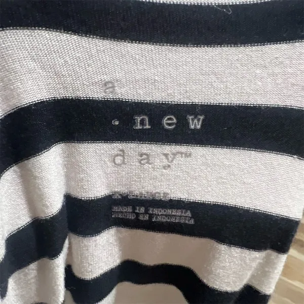 A New Day Women's Striped Maxi Dress Black & White Size XL - Image 8