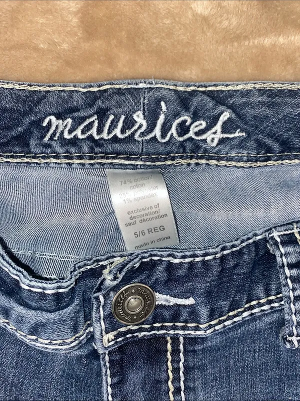Maurice’s Dark Blue Women's Jeans with Embroidered Back Pocket - Image 2