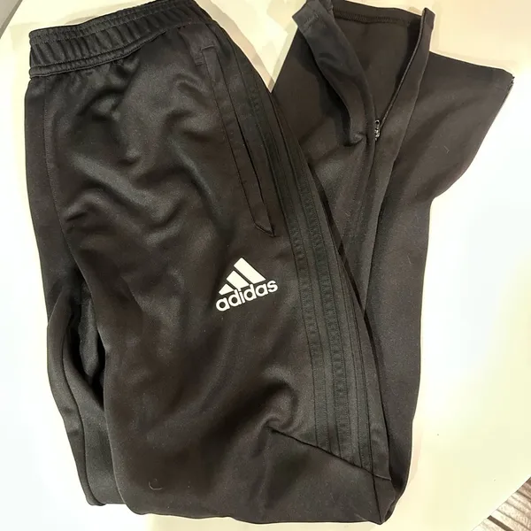 Adidas Black Track Pants with‎ Tapered Leg and Elastic Waistband - Image 3