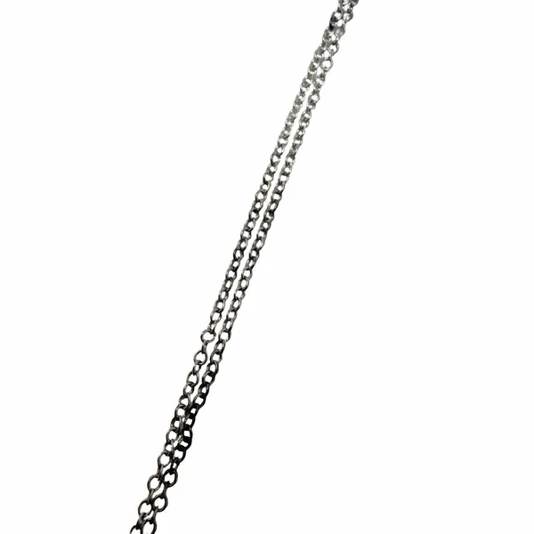 Bondhu Opalite Moon Pendant Necklace Silver Tone Crescent Charm Flaw - Image 6