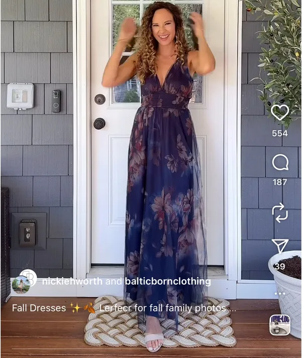 NWT Baltic Born Navy Tulle Midi Dress - Image 2