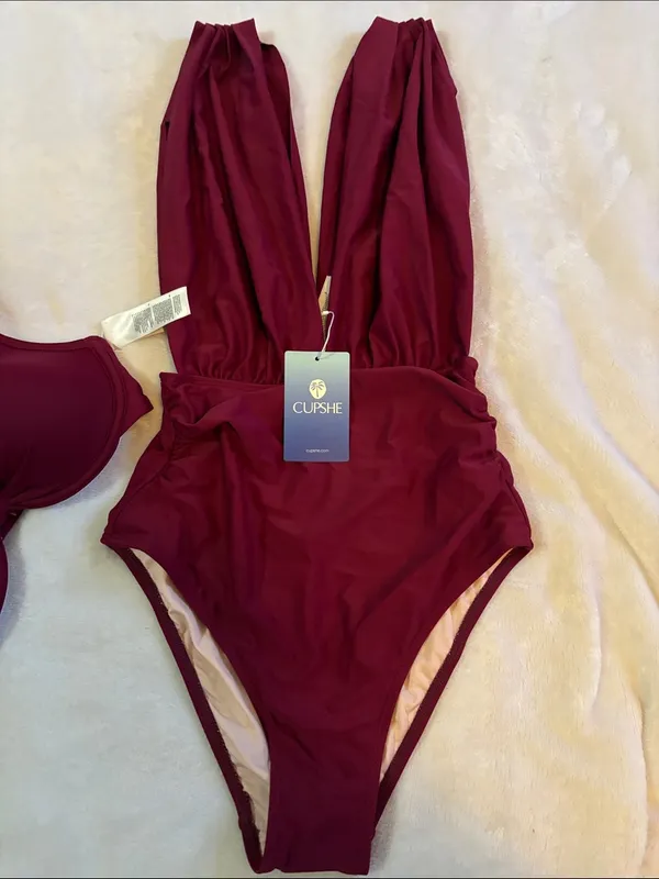Cupshe Plum Twist Front One-Piece - Image 8