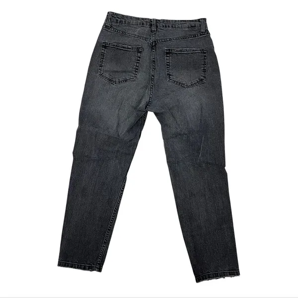 Wilde fable high rise mom jeans black distressed ankle length size 4 casual - Image 4