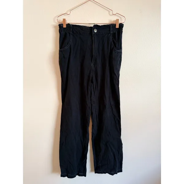 Known Supply Utility Pants Women Size M Black Paperbag Waist‎ Carpenter Contrast - Image 4