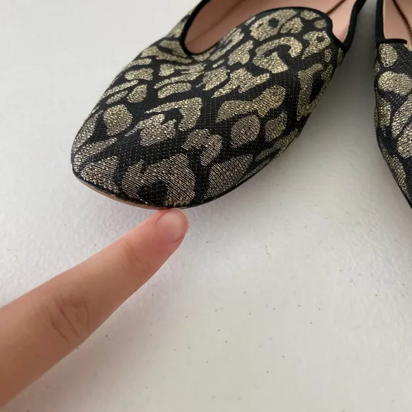 J. Crew women’s metallic leopard smoking slippers‎ loafers shoes size 10 - Image 6