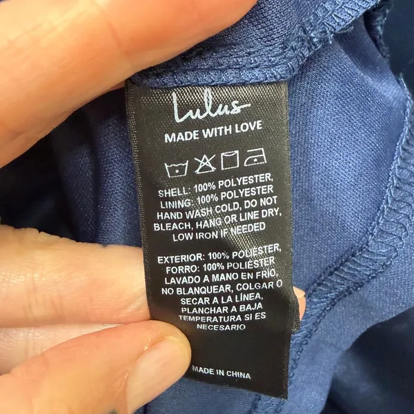 NEW Lulus Memorable Entrance Dark Blue Strapless Satin Empire Style Maxi Dress - Image 9