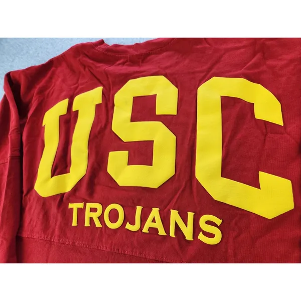 USC Trojans Shirt Womens XL Spirit Jersey Red Oversized Cropped Sweatshirt Shirt - Image 11