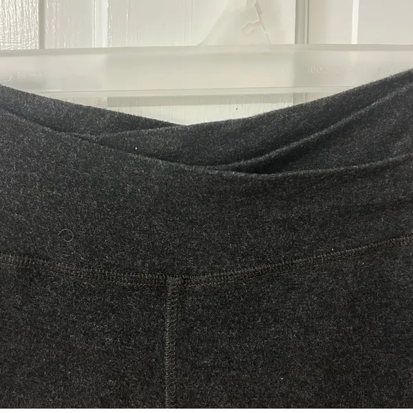 EILEEN FISHER Sz M Charcoal Heather‎ Knit Yoga Pants Lounge Straight Leg Comfy - Image 3