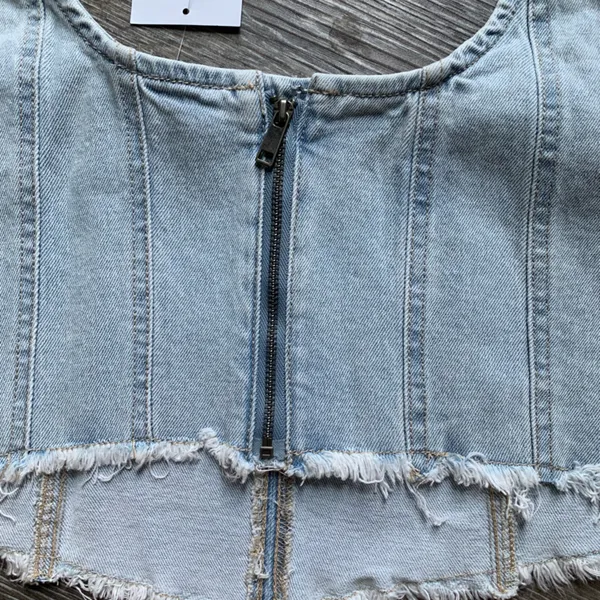 NWT Indigo Rein Forever 21 Light Blue Denim Tank Top S - Image 7