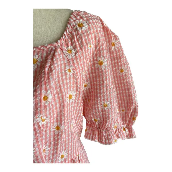 Nwot-Pink Gingham Babydoll Top-Size 2x - Image 6