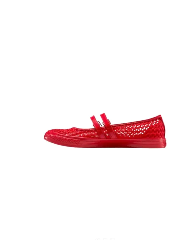 NEW Converse Chuck Taylor All Star Dainty Mary Jane Knit Women Red A16568C 10 - Image 6