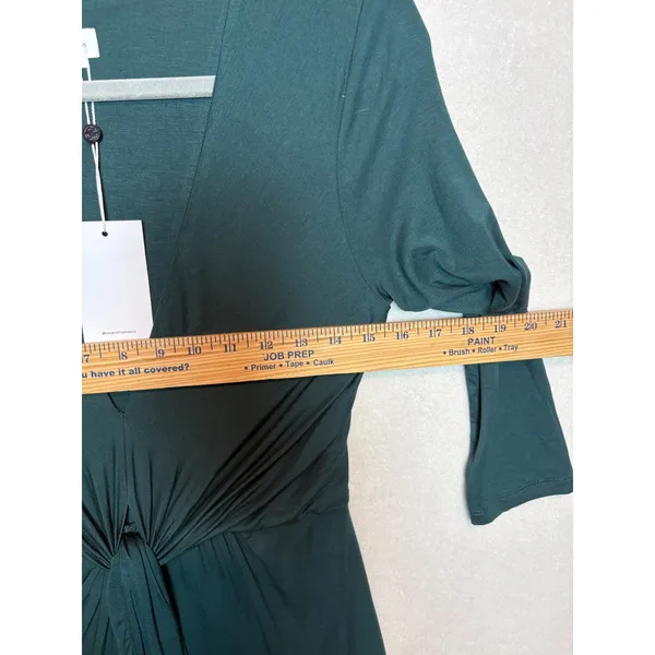 Lovers and Friends Sundance Maxi Dress Everglade Green V-Neck Twist Front Small - Image 9