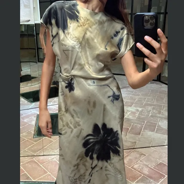 Zara - SATIN EFFECT MIDI DRESS - Image 3