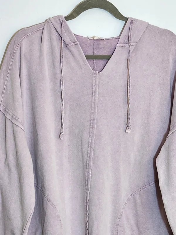 Easel Distressed Purple Hoodie Pullover Size Medium - Image 2
