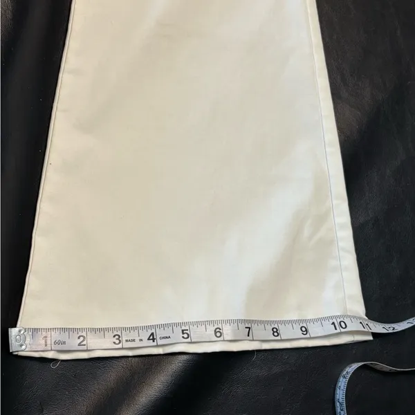 White Fox Boutique Cream Wide Leg Pants with Silver Buckles Size XL - Image 16