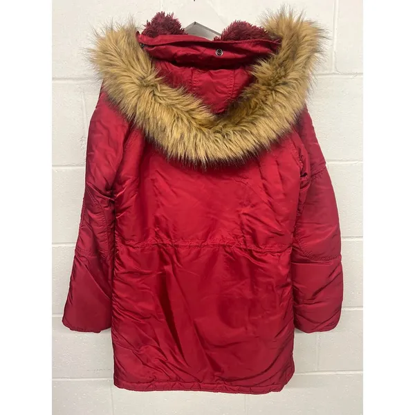 Alpha industries Sz Small Red Faux Fur Hood N-3B Waterproof Winter Parka jacket - Image 9