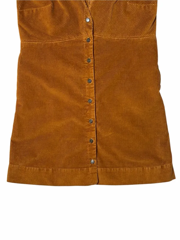 Free People Rolling Thunder Corduroy Mini Dress in Cinnamon Brown Womens S - Image 4
