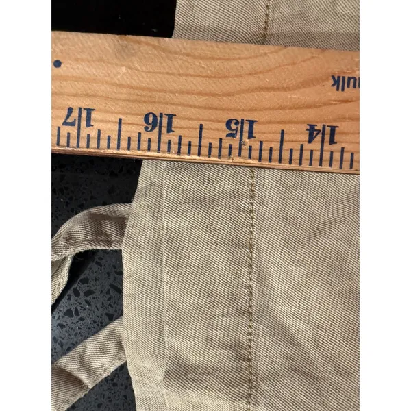Faherty‎ Women Khaki Tan Linen Blend Pleated Tie Waist Shorts Size S High Rise - Image 7