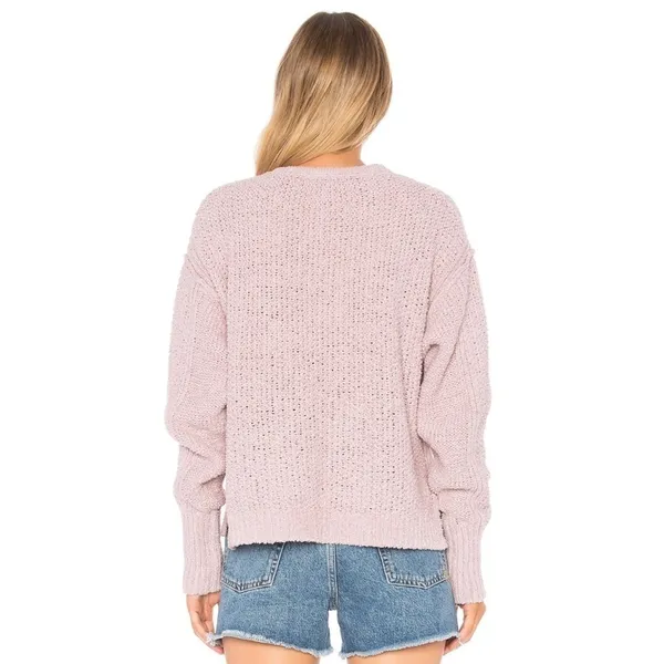 Free People Purple Coco V Neck Knit Sweater - Image 3