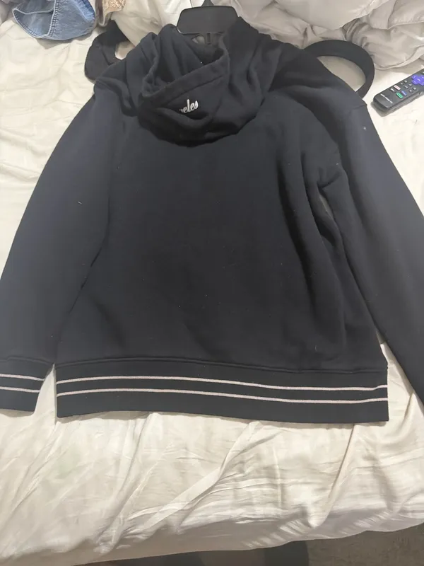 Hollister California Black Hoodie with Los Angeles Script Hood Detail - Image 6