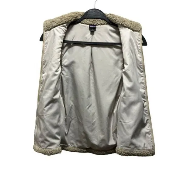 Patagonia Women's Los Gatos Full Zip Fleece Vest Beige Size Small Outdoor Wear - Image 4