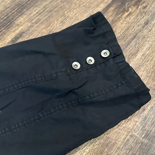 Stylish Black Pants with Button Detail Size 16 - Image 3