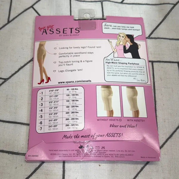 Assets by Sara Blakely Shaping Pantyhose Size 4 Black High-Waist Sheers 269B - Image 3