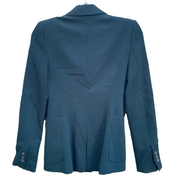 ZARA DARK GREEN WOOL TWO BUTTON BLAZER - Image 2