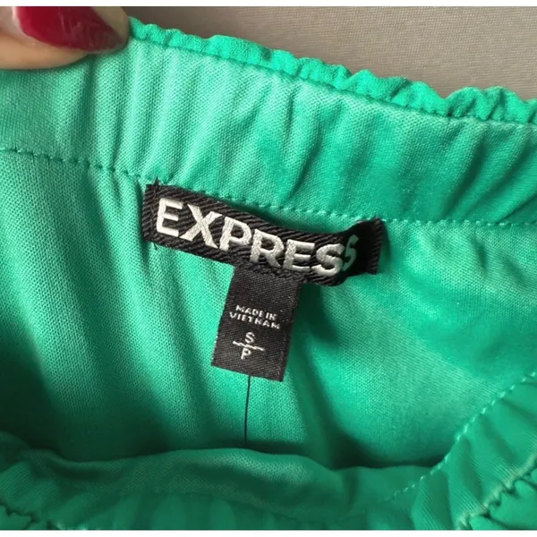 Express S Green Maxi Dress Strapless Popover Coastal Resortwear‎ Beachy NWT - Image 4