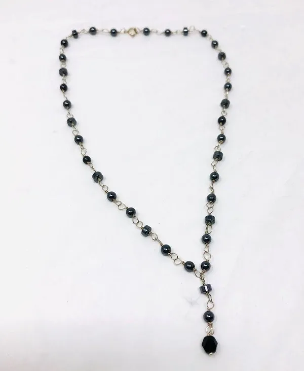 Delicate sterling silver, beaded  necklace - Image 6